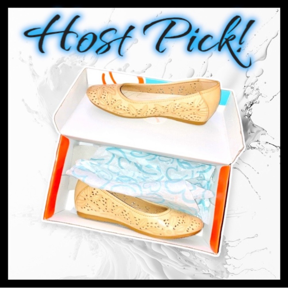 🆕 BNIOB• Baretraps Mariah Flats with Memory Foam in Caramel ~ Women’s ~ Leather - Picture 4 of 16